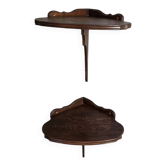 Set Of Antique French Corner Wall Consoles, 1st half 1900s