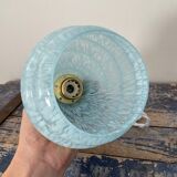 Electrified blue Art Deco walking lamp with new