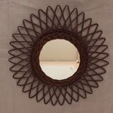 Sun rattan mirror  35x35cm