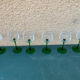 Set of 6 Vintage Alsace Wine Glasses – Emerald Green Stem