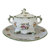 Soupière et plat dormant, Italie Capodimonte