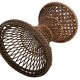 Old Diabolo Stool In Woven Rattan Year 60-70 Vintage Decoration