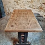 Antique oak bistro table – France, 1920s
