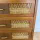 Vintage dresser rattan compass feet