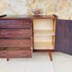 Large vintage chest of drawers with four drawers and one door in oak, circa 1960s