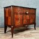 Louis XV period crossbow chest of drawers in precious wood marquetry circa 1750
