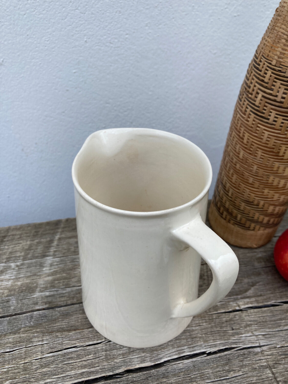 Old white porcelain English pitcher Weatherby Hanley England