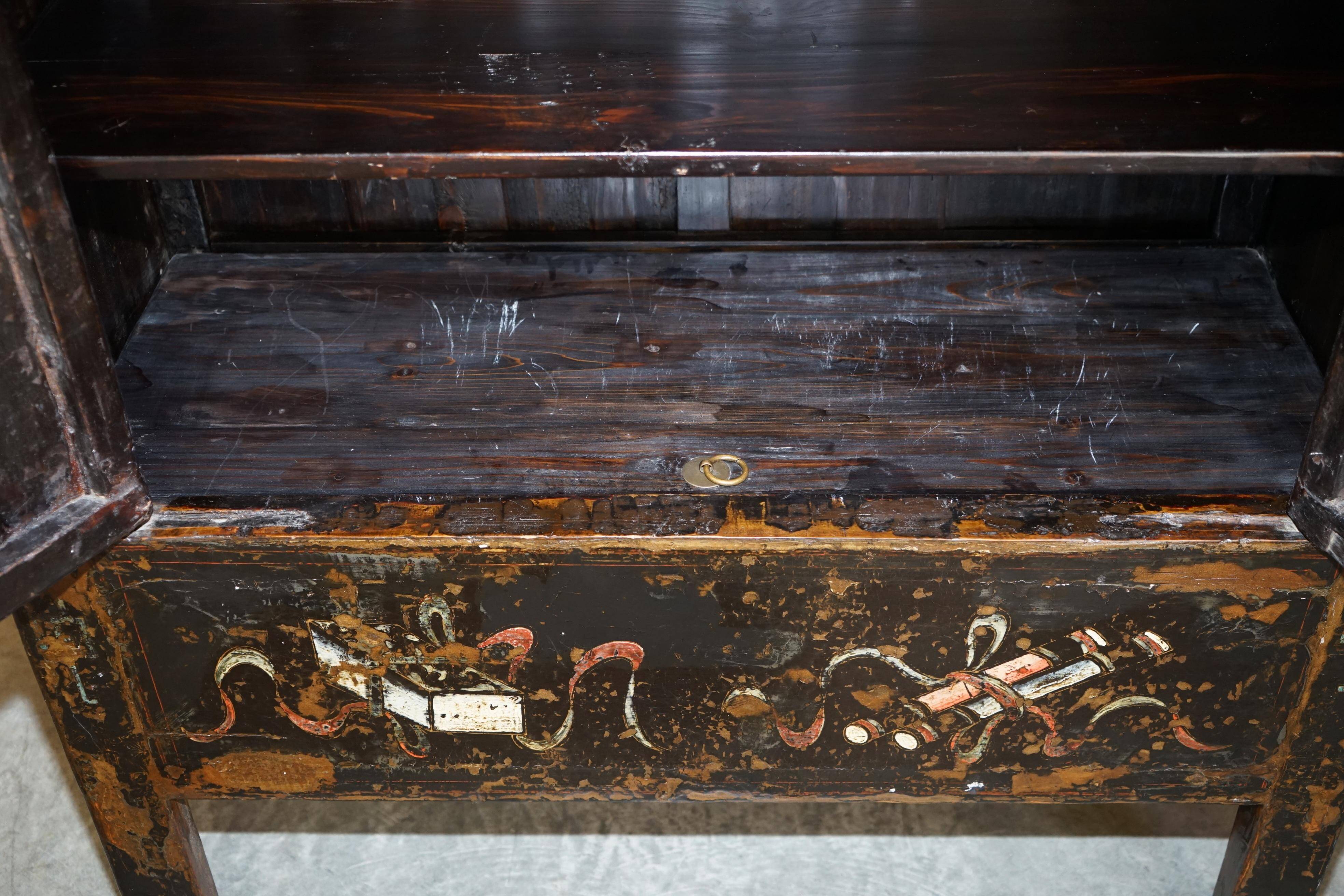 Antique Chinese wedding buffet hand-painted circa 1800