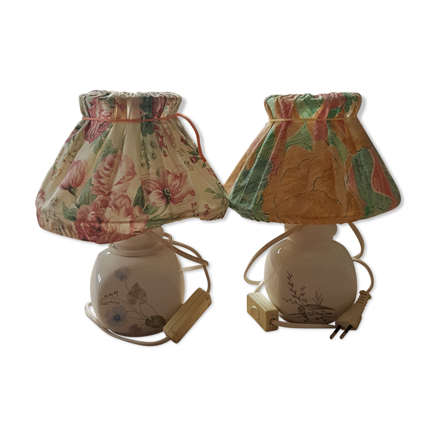 Paire de petite lampes vintage