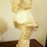 Buste de femme ancien en plâtre