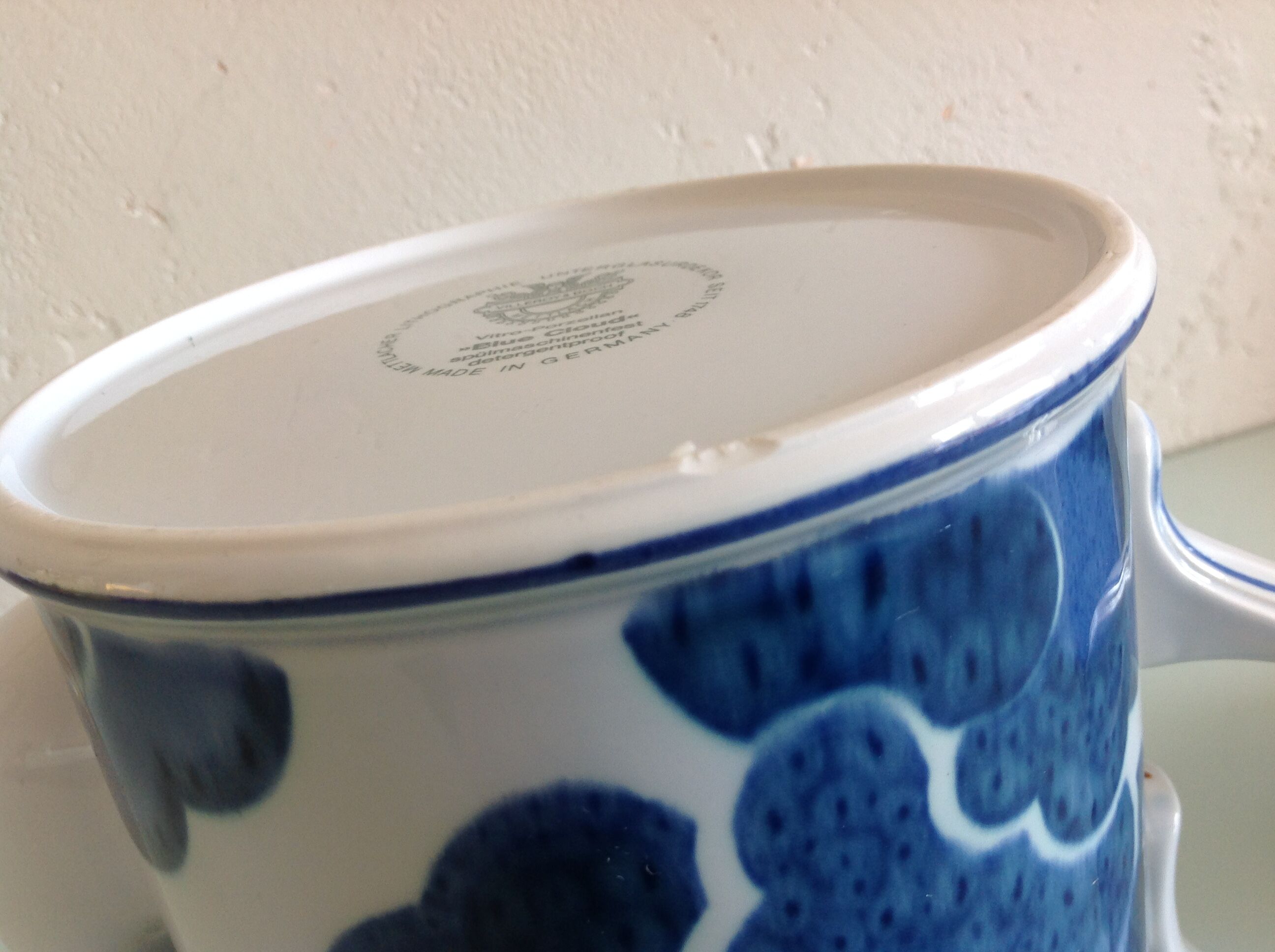 Cafetiere décor Blue Cloud by Villeroy - Boch / vintage 70s-80s