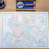 Feudal Europe, original map printed in 1879.