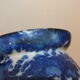 Blue ceramic and cream tobacco jar signed Lucien Brisdoux