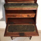 Very small 19th century sloping desk in mahogany and mahogany veneer