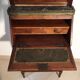 Very small 19th century sloping desk in mahogany and mahogany veneer