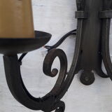 Pair of wrought iron wall light