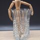 Transparent chiseled vase