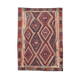 5x7 Red Blue Geometric Handmade Vintage Rug, 165x231Cm