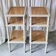 Pair of caned dessert tables