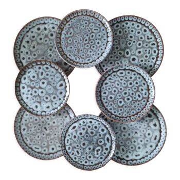 Vallauris glazed stoneware plates