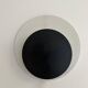 Vintage "Cirkle" wall lamp in black and white lacquered metal, Denmark 1970s