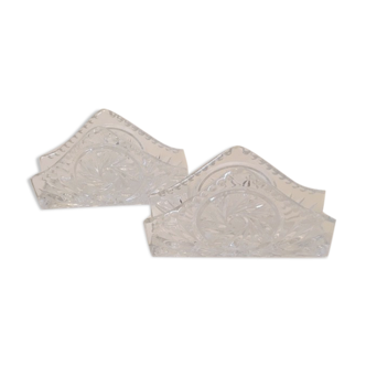 Pair of crystal serve holders