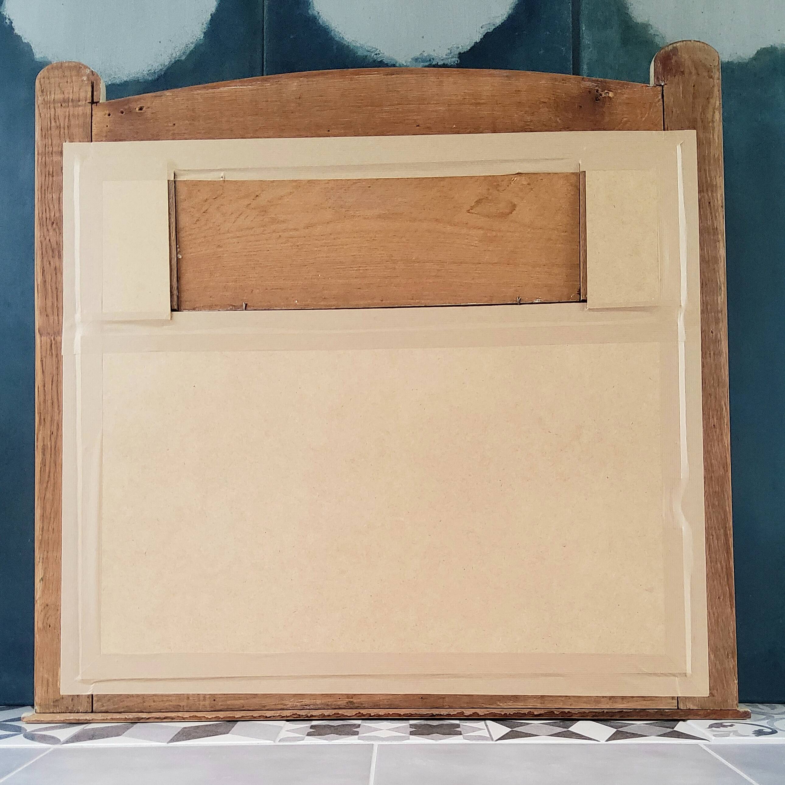 Patinated trumeau mirror