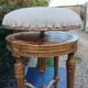 Antique piano stool in gilded wood, Louis XVI style.