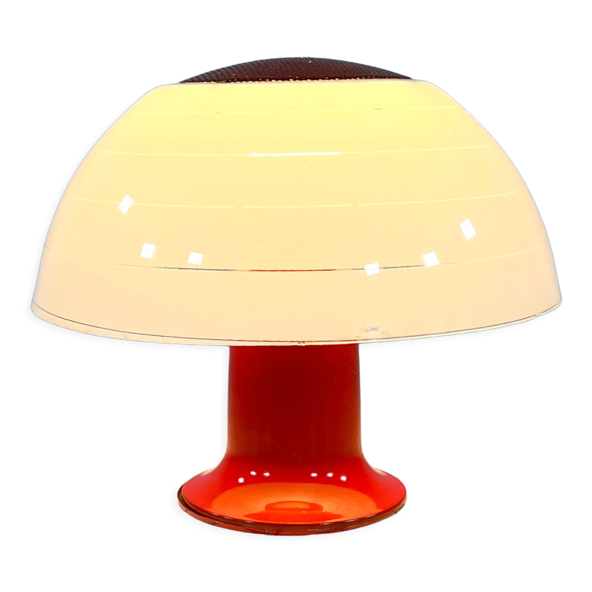 Orange mushroom table lamp, 1970