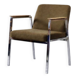 Vintage Mid-Century Modern German Brown Conference Chair from Drabert, 1970