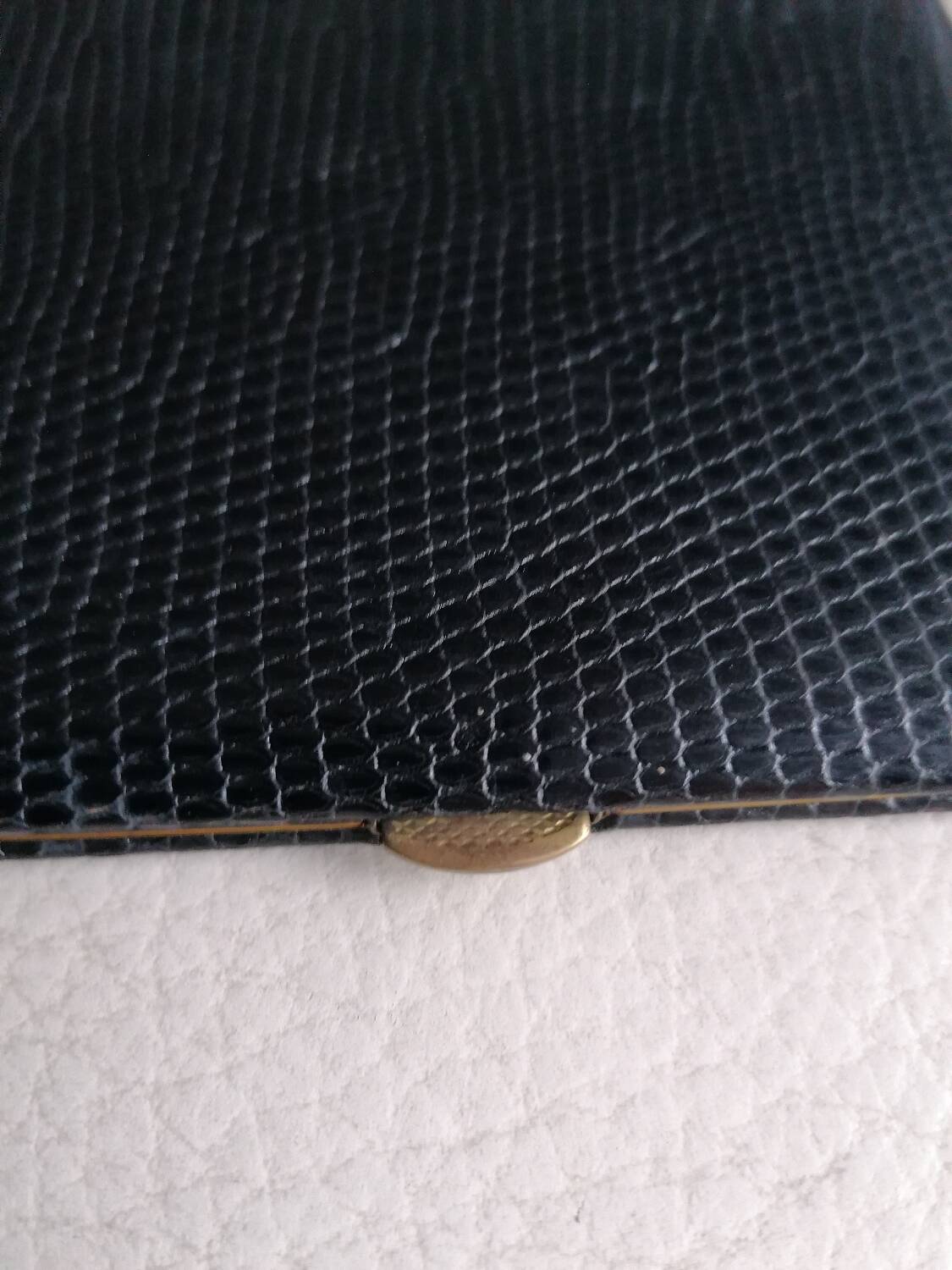 Vintage black longchamp leather cigarette case
