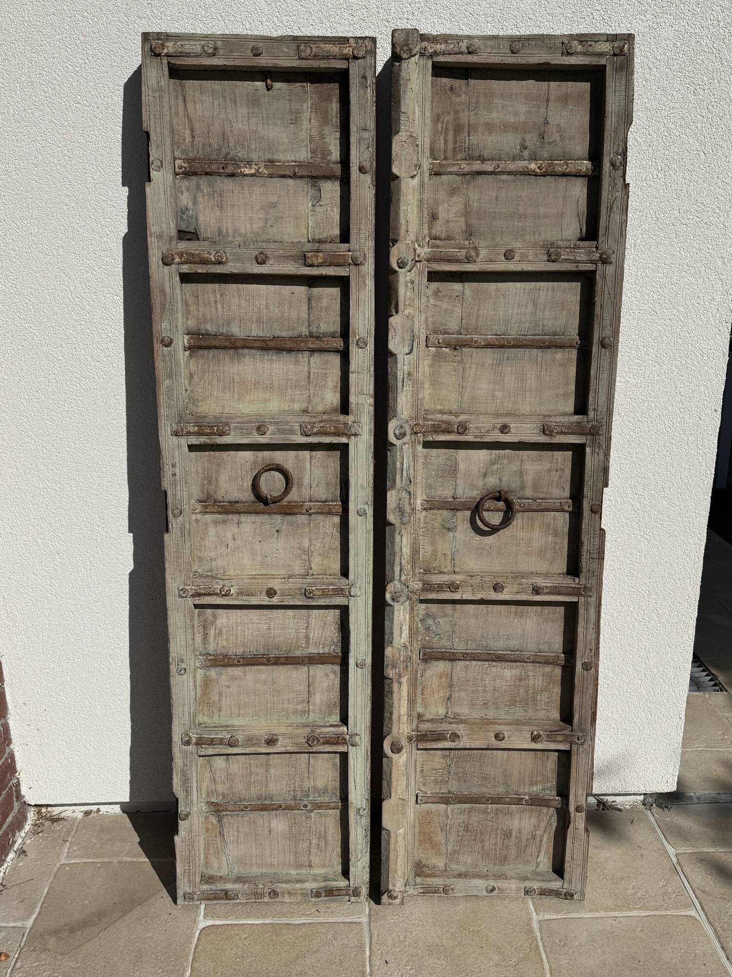Ancienne paire de portes indiennes debut du XIX eme siecle