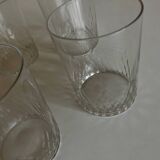 Set of 5 Baccarat modernist Ecailles water goblets