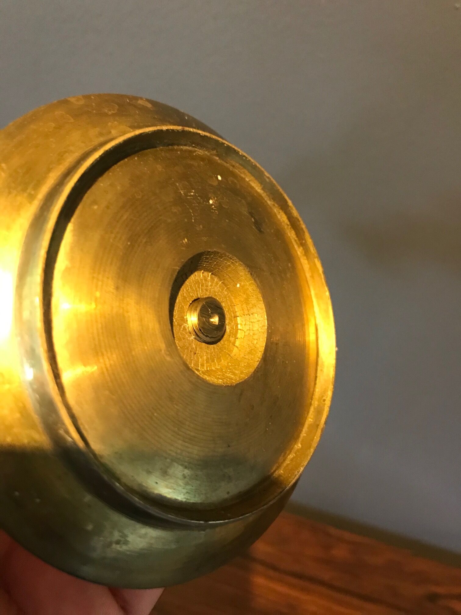 Pair of brass candlesticks