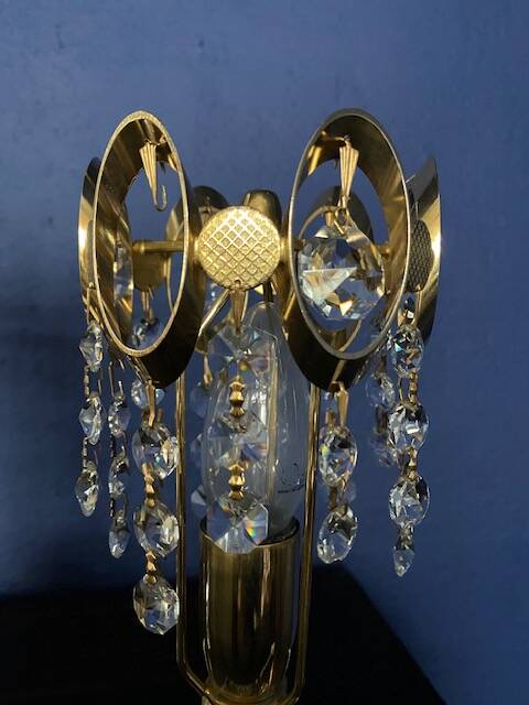 Pair of crystal lamps from the 80s