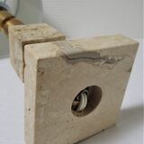 Travertine lamp and  gilded steel 70
