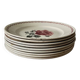 Composition de 9 assiettes plates terre de fer Badonviller et Digoin