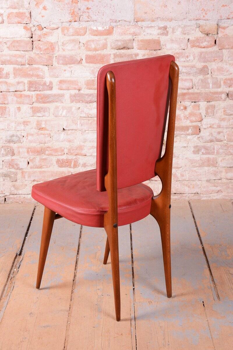Vintage French Art Deco Chairs by Jules Leleu for Stella, 1940s, Set of 6