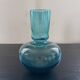 Vase en verre bullé bleu en verre bullé