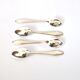 DEETJEN Set of 4 silver-plated metal coffee mocha spoons in modernist design