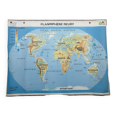 Old school MDI map: The world, political planisphere and relief.