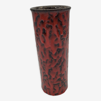 Vase West Germany lave rouge