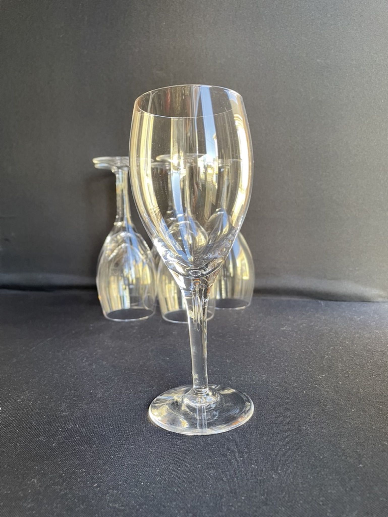 Red wine glasses