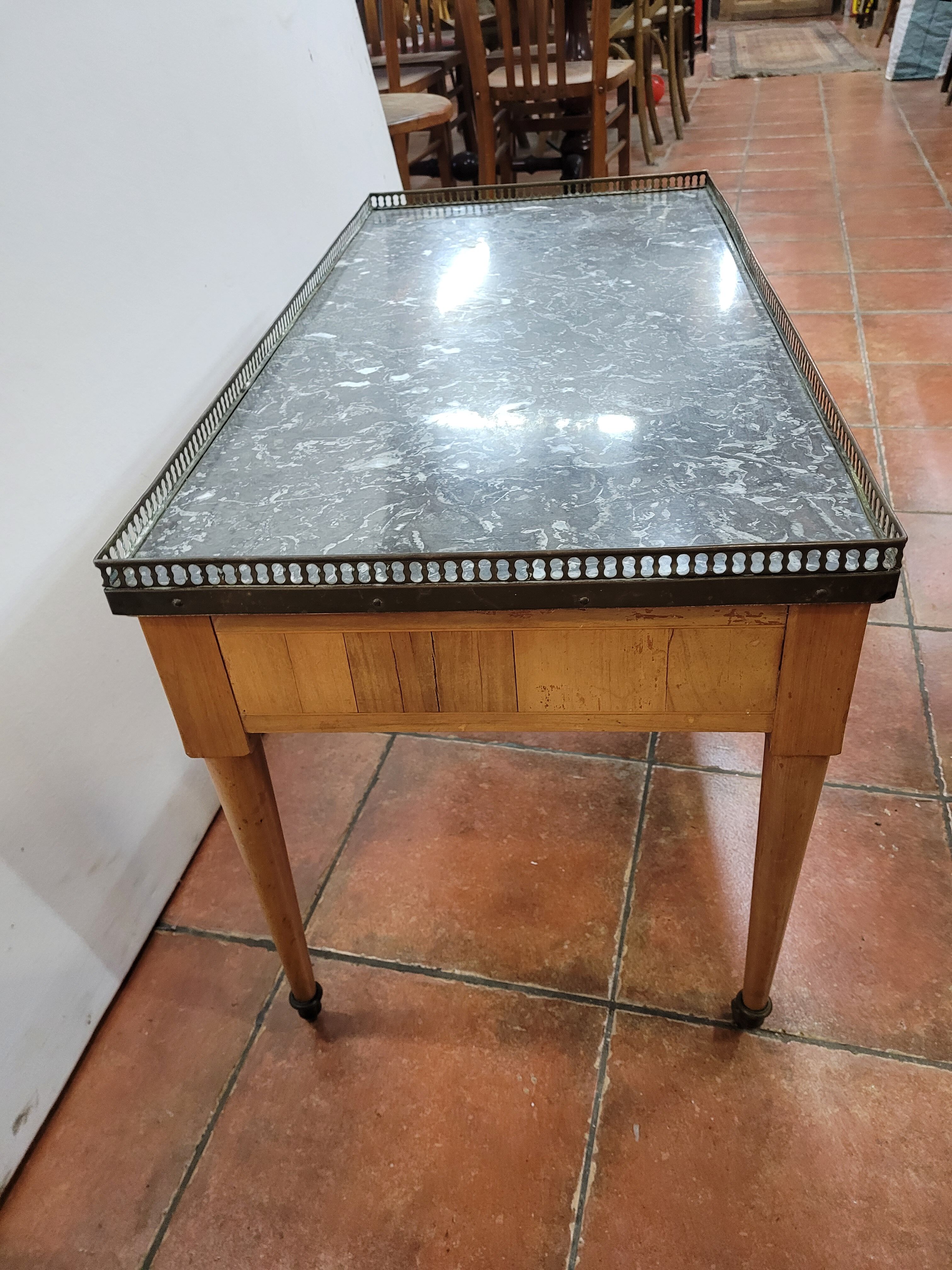 Louis XVI style cherry wood coffee table