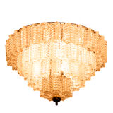 Italian parallelepiped glass chandelier, 1960s