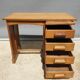 Children's desk zazou 1940 oak and elm with glass slab