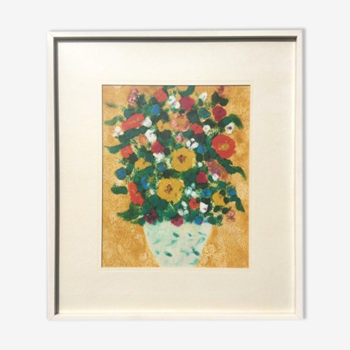 Pastel ' bouquet de fleurs ' vintage