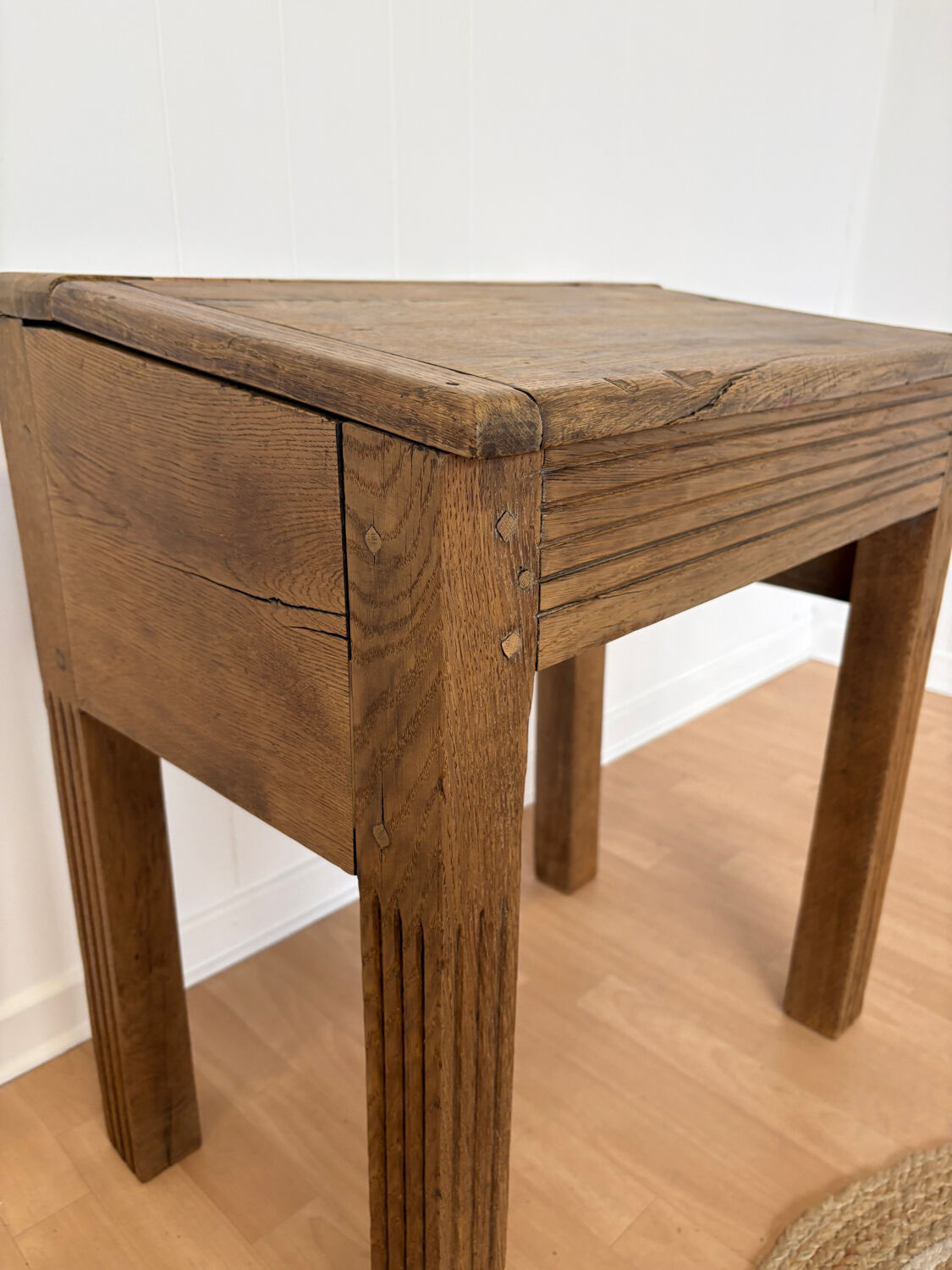 Solid oak school desk
