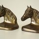 Pair of bookends plaster horses effect vintage brass
