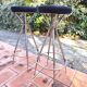 Pair of high stools Chrome Eiffel Vintage 60s